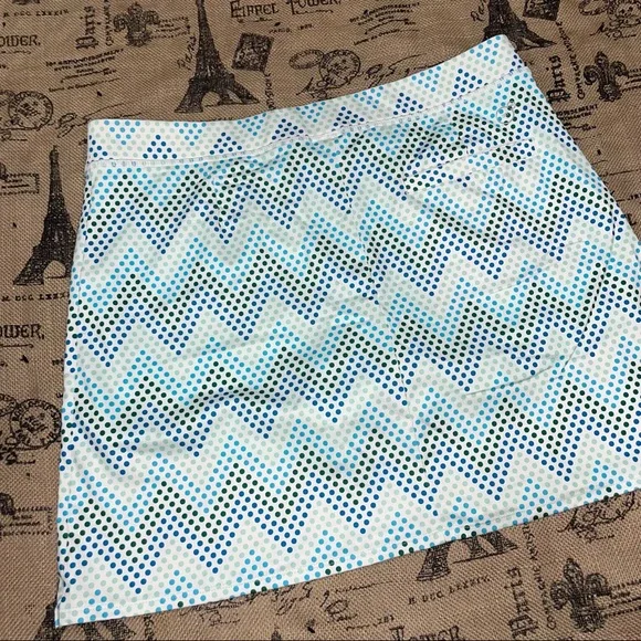 Puma Sportlife Style Dry Cell Blue/Green/White Dots Print Tennis Skort Size L - Picture 7 of 11